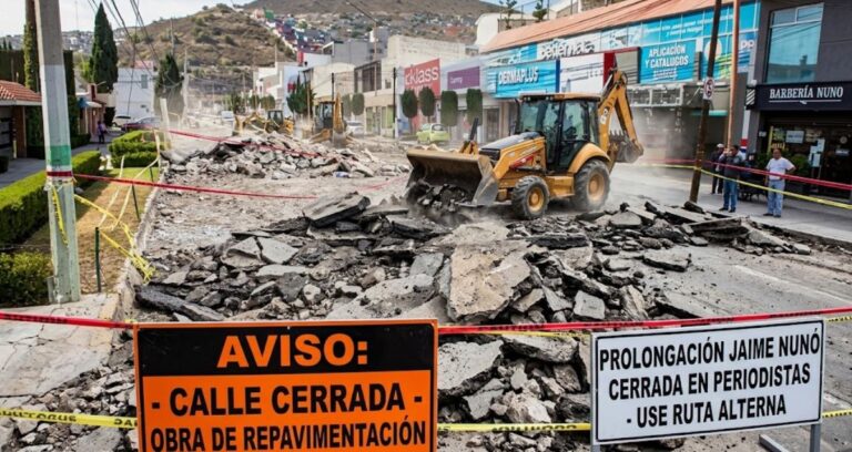 Calles de la colonia Periodistas en Pachuca seguirán cerradas hasta 2027